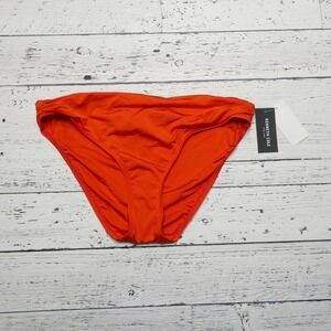 Kenneth Cole Bikini Bottom Womens Large Orange Swim SST‎ Ruched Stretch New
